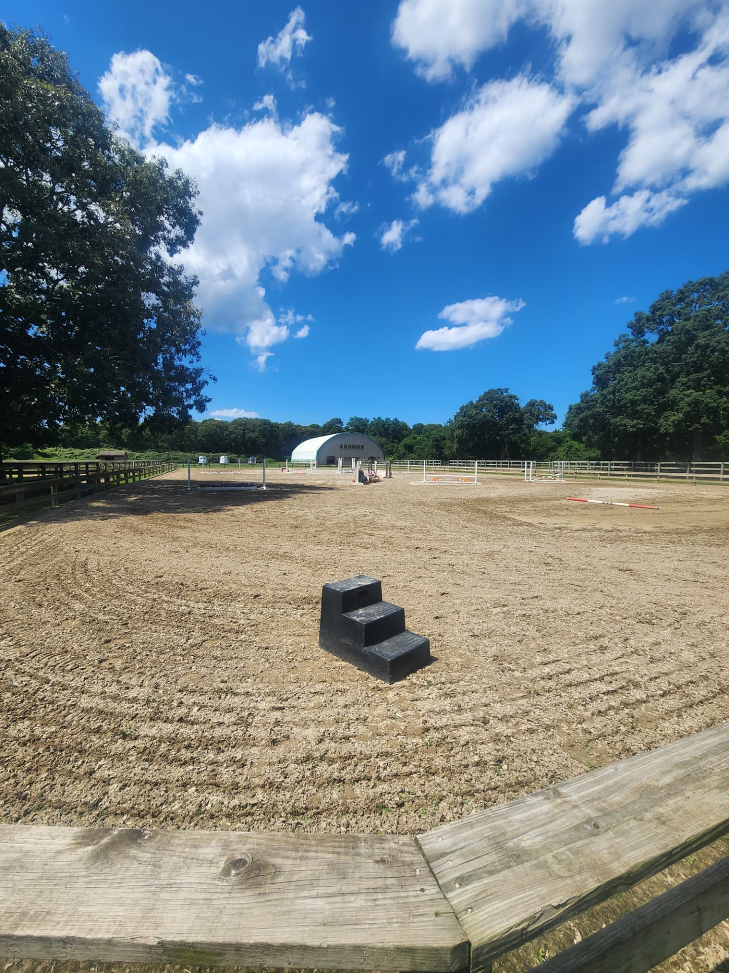 Outdoor riding ring at Rising Talent Equestrian